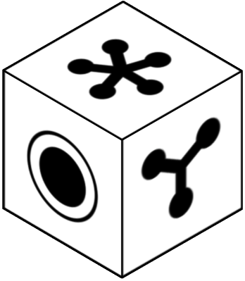 Observe the cube at the top; each side has a distinct image. Choose which of the six cubes below is a rotated version of the top cube. If none match, select 'None of these', or choose 'I don't know' if unsure.