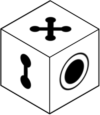 Observe the cube at the top; each side has a distinct image. Choose which of the six cubes below is a rotated version of the top cube. If none match, select 'None of these', or choose 'I don't know' if unsure.