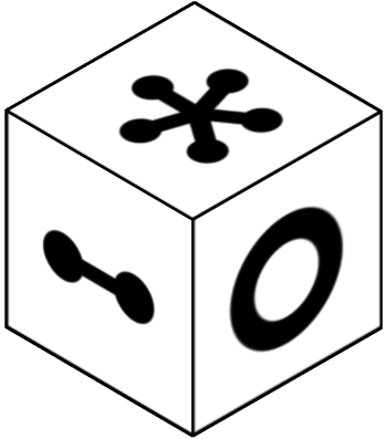 Observe the cube at the top; each side has a distinct image. Choose which of the six cubes below is a rotated version of the top cube. If none match, select 'None of these', or choose 'I don't know' if unsure.