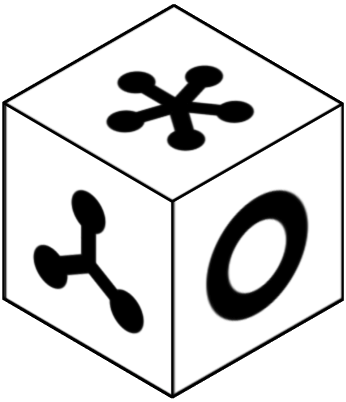Observe the cube at the top; each side has a distinct image. Choose which of the six cubes below is a rotated version of the top cube. If none match, select 'None of these', or choose 'I don't know' if unsure.