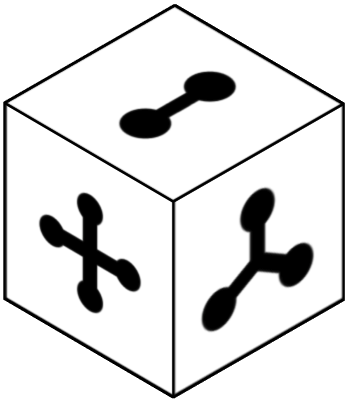 Observe the cube at the top; each side has a distinct image. Choose which of the six cubes below is a rotated version of the top cube. If none match, select 'None of these', or choose 'I don't know' if unsure.