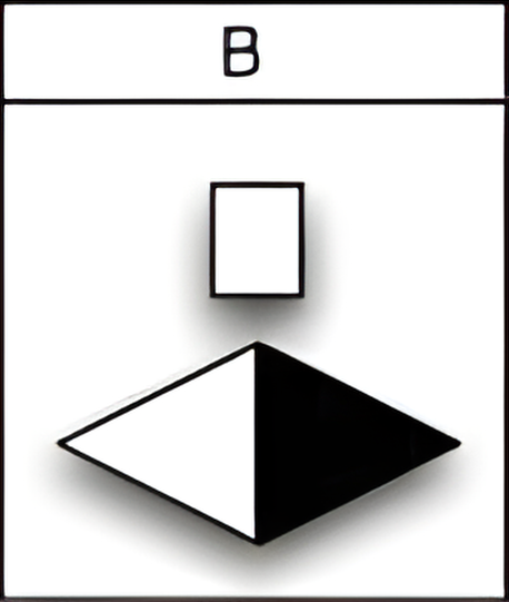 Which of the six figures below best fits in the missing field of the matrix?