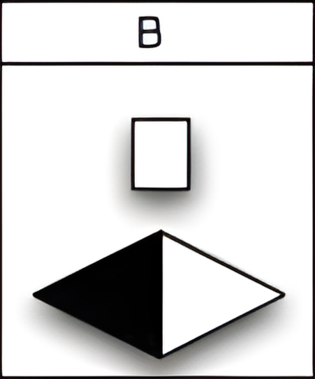 Which of the six figures below best fits in the missing field of the matrix?
