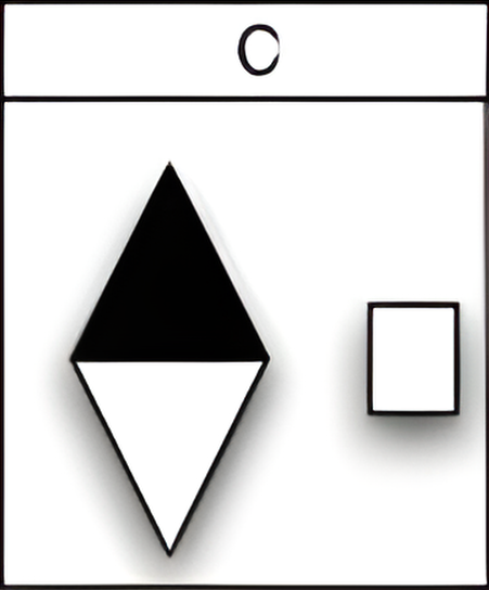 Which of the six figures below best fits in the missing field of the matrix?