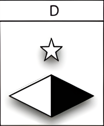 Which of the six figures below best fits in the missing field of the matrix?