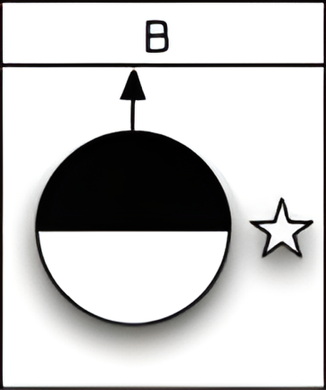 Which of the six figures below best fits in the missing field of the matrix?