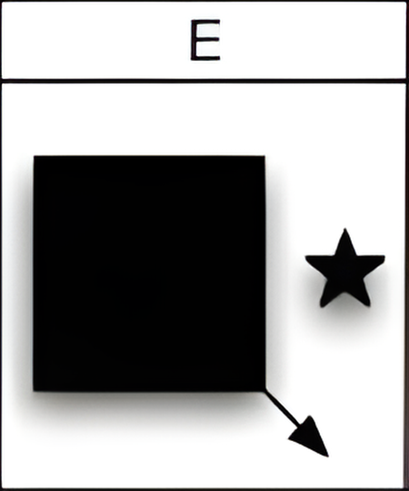 Which of the six figures below best fits in the missing field of the matrix?