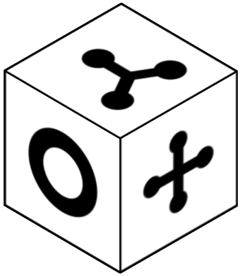 Observe the cube at the top; each side has a distinct image. Choose which of the six cubes below is a rotated version of the top cube. If none match, select 'None of these', or choose 'I don't know' if unsure.