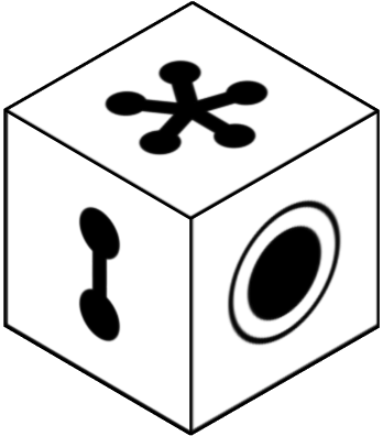 Observe the cube at the top; each side has a distinct image. Choose which of the six cubes below is a rotated version of the top cube. If none match, select 'None of these', or choose 'I don't know' if unsure.