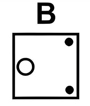 Which of the six figures below best fits in the missing field?