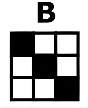 Which of the six figures below best fits in the missing field?
