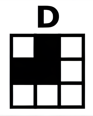 Which of the six figures below best fits in the missing field?