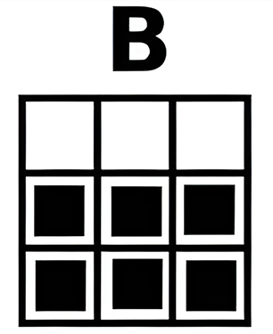 Which of the six figures below best fits in the missing field?