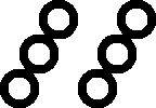 Which one of the five designs below is least like the other four?