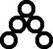 Which one of the five designs below is least like the other four?