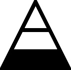 Which one of the five designs below is least like the other four?