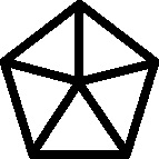 Which one of the five designs below is least like the other four?